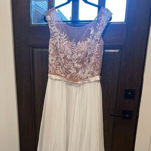 Sherri Hill White Embellished Gown